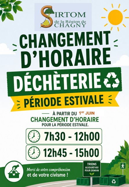 Changement horaire periode estivale